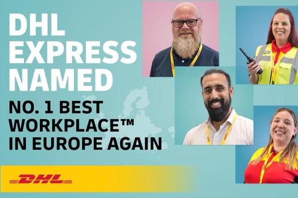 DHL Express znovu získala ocenění No. 1 ‚Best Workplace™ v Evropě